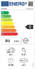 Gorenje GV520E10S kaina ir informacija | Indaplovės | pigu.lt