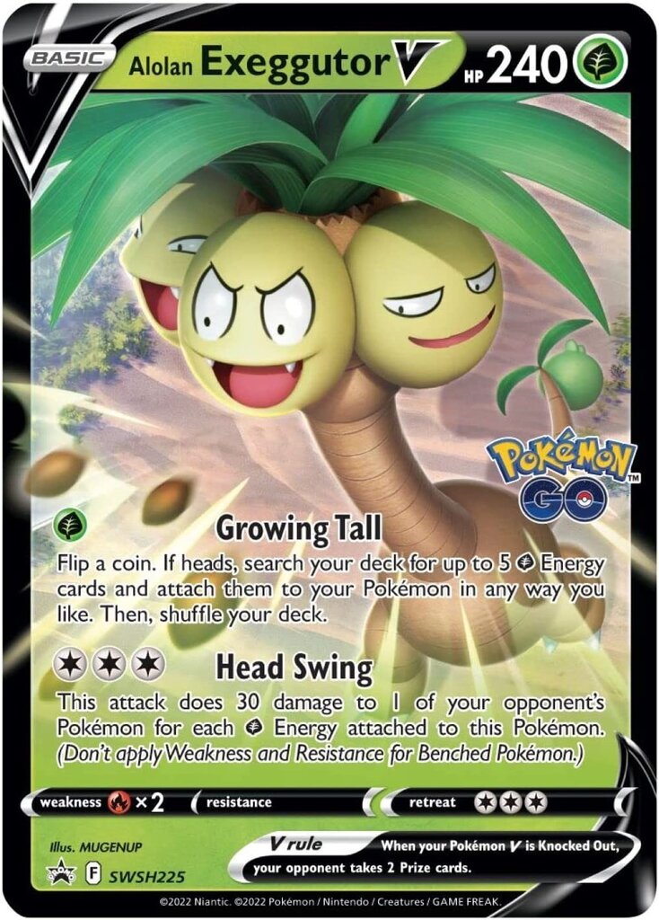 Kortų žaidimas Pokemon TCG: Pokemon GO Collection Alolan Exeggutor V, ENG kaina ir informacija | Stalo žaidimai, galvosūkiai | pigu.lt