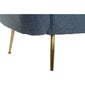 Sofa DKD Home Decor Porolonas Mėlyna Auksinis Metalinis Medžio Poliesteris (129 x 75 x 73 cm) kaina ir informacija | Sofos | pigu.lt