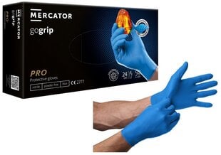 Nitrilo pirštinės Mercator GoGrip Blue, L dydis, 50 vnt. kaina ir informacija | Darbo pirštinės | pigu.lt