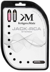 Kruger&Matz 3.5 мм / 2 RCA, 1.8 м цена и информация | Кабели и провода | pigu.lt