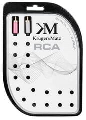 Kruger&Matz 2xRCA, 1.8 m kaina ir informacija | Kabeliai ir laidai | pigu.lt
