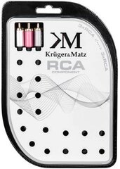 Kruger&Matz 3 RCA / 3 RCA, 3 m kaina ir informacija | Kabeliai ir laidai | pigu.lt