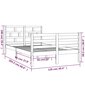 vidaXL Lovos rėmas, 120x200cm, pušies medienos masyvas kaina ir informacija | Lovos | pigu.lt