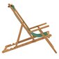 Sulankstoma paplūdimio kėdė, žalios spalvos, tikmedžio masyvas kaina ir informacija | Lauko kėdės, foteliai, pufai | pigu.lt