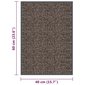 Durų kilimėlis, tamsiai rudos spalvos, 40x60cm, kuokštuotas kaina ir informacija | Durų kilimėliai | pigu.lt