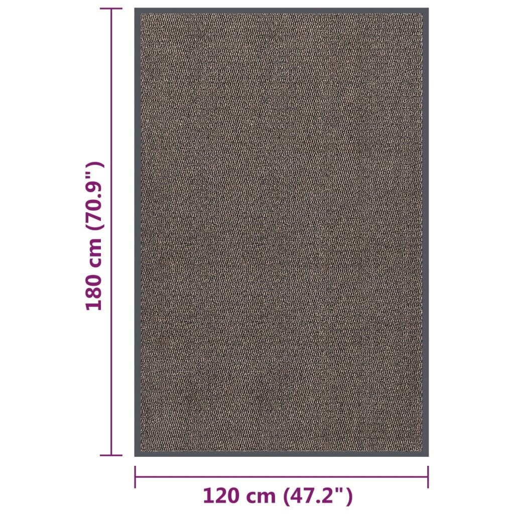 Durų kilimėlis, tamsiai rudos spalvos, 120x180cm, kuokštuotas цена и информация | Durų kilimėliai | pigu.lt