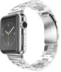 Сменный ремешок 4wrist для Apple Watch - серебристый 42/44/45 мм цена и информация | Аксессуары для смарт-часов и браслетов | pigu.lt