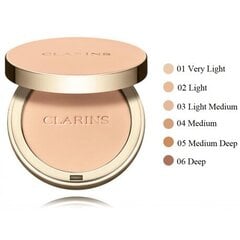 Matinė kompaktinė pudra Clarins Ever Matte Compact Powder, 01 Very Light, 10 g kaina ir informacija | Makiažo pagrindai, pudros | pigu.lt