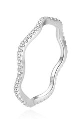 Оригинальное серебряное кольцо с прозрачными цирконами Beneto  AGG226 цена и информация | Кольца | pigu.lt