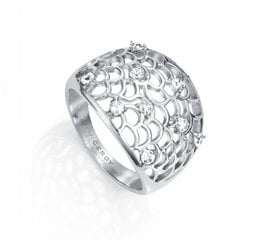 Viceroy Сверкающее стальное кольцо с цирконами Chic 75040A0 цена и информация | Кольца | pigu.lt