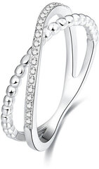 Sidabrinis žiedas moterims Beneto AGG145 kaina ir informacija | Žiedai | pigu.lt