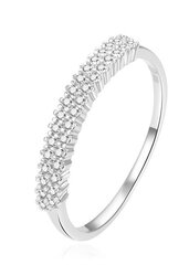 Красивое серебряное кольцо с прозрачными цирконами Beneto AGG408 цена и информация | Кольца | pigu.lt