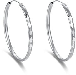 Beneto Вечные круглые серьги из серебра AGUC2271 цена и информация | Серьги | pigu.lt
