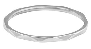 Минималистское стальное кольцо с мелким серебряным узором Troli  цена и информация | Кольцо | pigu.lt