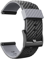 4wrist Watch Band Black/Grey kaina ir informacija | Išmaniųjų laikrodžių ir apyrankių priedai | pigu.lt