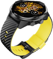 4wrist Watch Band Black/Yellow kaina ir informacija | Išmaniųjų laikrodžių ir apyrankių priedai | pigu.lt