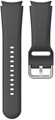 Силиконовый ремешок 4wrist для Samsung 20 мм - чёрный цена и информация | Аксессуары для смарт-часов и браслетов | pigu.lt