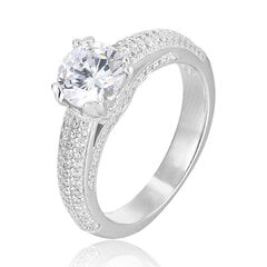Sidabrinis žiedas moterims Beneto AGG342 kaina ir informacija | Žiedai | pigu.lt