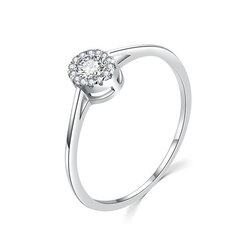 Prabangus sidabrinis žiedas su skaidriais cirkoniais Moiss R00020 kaina ir informacija | Žiedai | pigu.lt