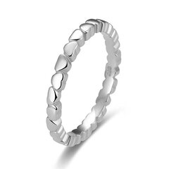 Beneto Серебряное кольцо с сердечками AGG344 цена и информация | Кольцо | pigu.lt
