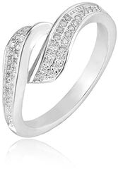 Sidabrinis žiedas su kristalais Beneto AGG209 kaina ir informacija | Žiedai | pigu.lt