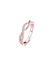 Beneto Серебряное кольцо с покрытием из розового золота и кристаллами AGG191 цена и информация | Кольцо | pigu.lt