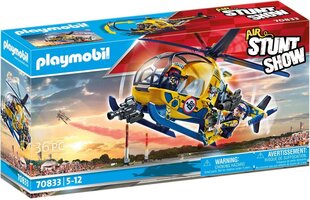 70833 PLAYMOBIL® Air Stunt Show Sraigtasparnis su filmavimo operatorių komanda kaina ir informacija | Konstruktoriai ir kaladėlės | pigu.lt