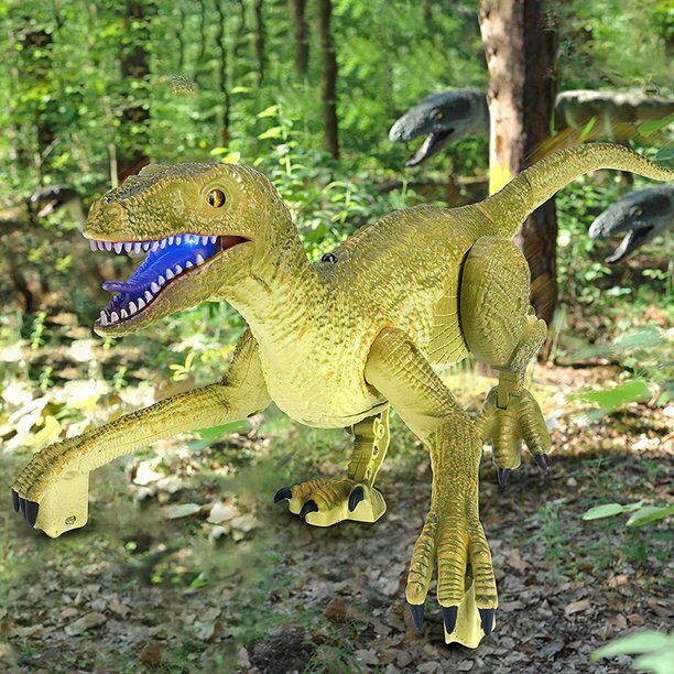 Dinozauras Velociraptor su valdymo pultu, garso ir šviesos efektais цена и информация | Žaislai berniukams | pigu.lt