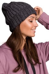 БК058 Колпачок плетения цепочка с витком - графит цена и информация | Женские шапки | pigu.lt
