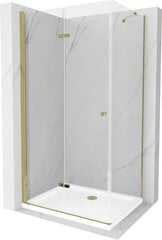Dušo kabina Mexen Lima su padėklu ir sifonu, Gold+White/Gold, 80x70,80,90,100 cm kaina ir informacija | Dušo kabinos | pigu.lt