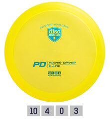 Дискгольф DISCMANIA Водитель на дистанции C-LINE PD Yellow 10/4/0/3 цена и информация | Диск-гольф | pigu.lt
