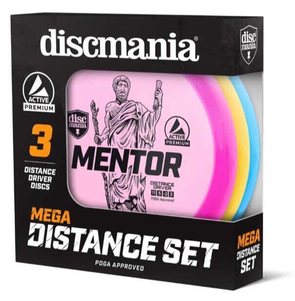 Diskgolfo diskų rinkinys Active Premium Megadistance 3 discset kaina ir informacija | Diskgolfas | pigu.lt