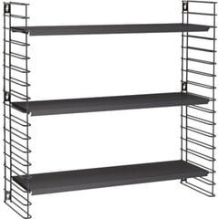 book shelf 8 kg 70 x 21 x 68 cm wood black - цена и информация | Полки | pigu.lt