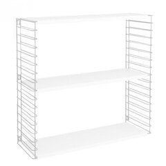 book shelf 8 kg 70 x 21 x 68 cm wood white - цена и информация | Полки | pigu.lt