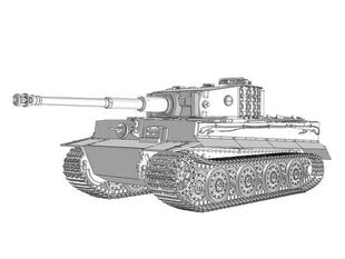 Сборная пластиковая модель Das Werk - PzKpfwg.VI Tiger I late, 1/35, 35028 цена и информация | Конструкторы и кубики | pigu.lt