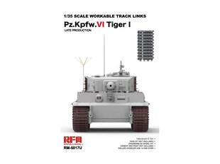 Priedas Rye Field Model - Tiger I Late Production Up-grade Ver. Workable Track Links, 1/35, 5017U kaina ir informacija | Piešimo, tapybos, lipdymo reikmenys | pigu.lt