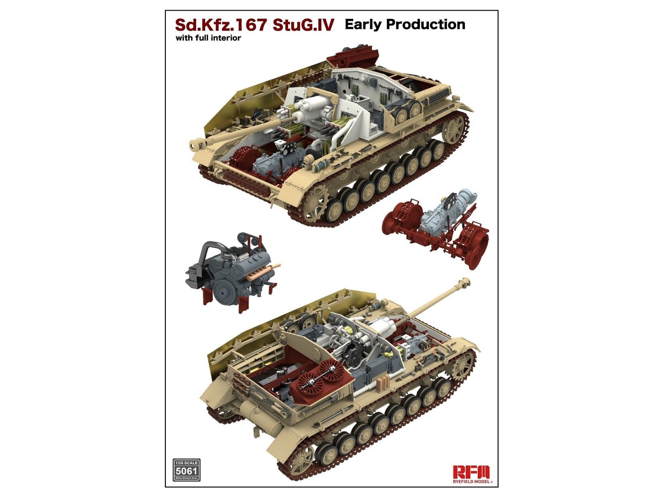 Surenkamas modelis Rye Field Model, Sd.Kfz. 167 StuG IV RFM-5061, 1/35 kaina ir informacija | Konstruktoriai ir kaladėlės | pigu.lt