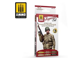 Akrilinių dažų rinkinys Ammo Mig WWII US Paratroopers Uniforms, 7039 kaina ir informacija | Piešimo, tapybos, lipdymo reikmenys | pigu.lt