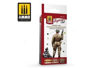 Akrilinių dažų rinkinys Ammo Mig WWII US Paratroopers Uniforms, 7039 kaina ir informacija | Piešimo, tapybos, lipdymo reikmenys | pigu.lt