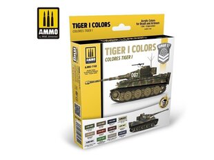 Akrilinių dažų rinkinys Ammo Mig Tiger I Colors, 7182 kaina ir informacija | Piešimo, tapybos, lipdymo reikmenys | pigu.lt