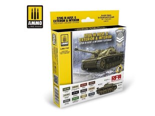 Набор акриловых красок Ammo Mig Stug III AUSF. G Exterior & Interior, 7187 цена и информация | Принадлежности для рисования, лепки | pigu.lt