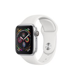 Apple Watch Series 4 40мм Silver Aluminum/White Sport Band цена и информация | Смарт-часы (smartwatch) | pigu.lt