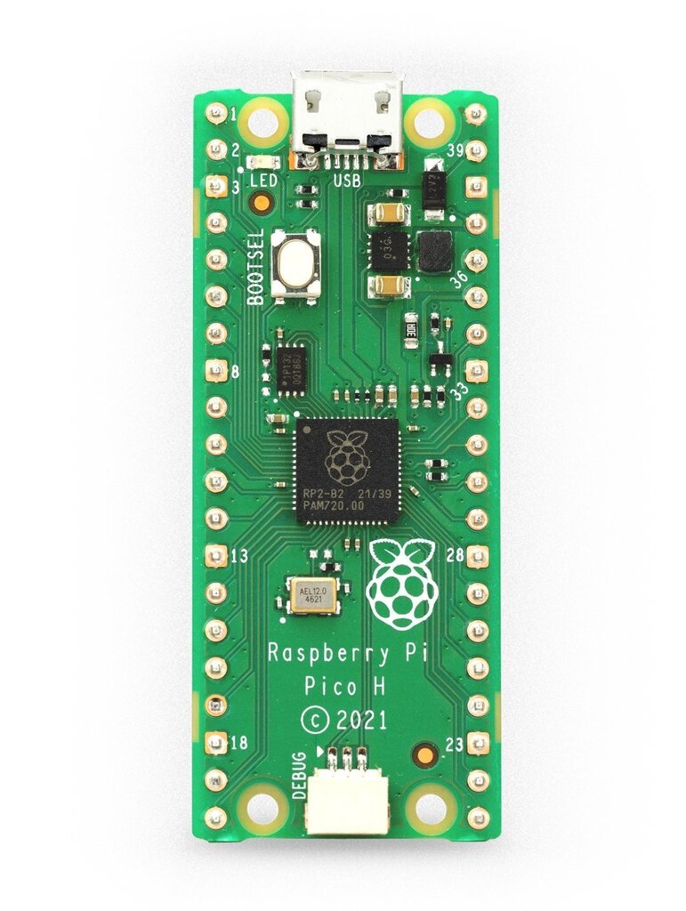 Atviro kodo elektronika Raspberry Pi Pico H - RP2040 ARM Cortex M0+ цена и информация | Atviro kodo elektronika | pigu.lt