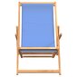 Sulankstoma paplūdimio kėdė, mėlynos spalvos, tikmedžio masyvas kaina ir informacija | Lauko kėdės, foteliai, pufai | pigu.lt