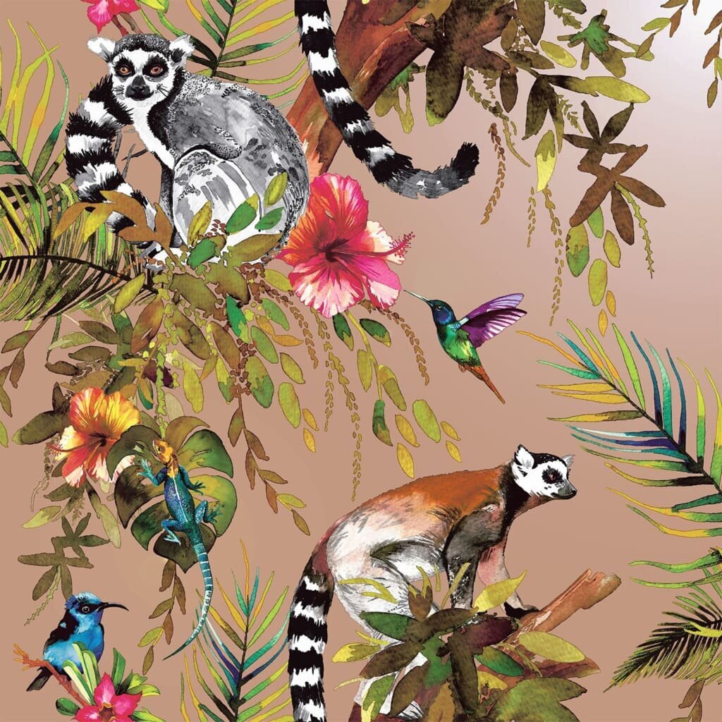 Duch Wallcoverings Tapetai Lemur, rožinės auksinės spalvos цена и информация | Tapetai | pigu.lt