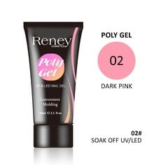 Reney Polygel Acrylgel Dark Pink 02 30мл цена и информация | Лаки, укрепители для ногтей | pigu.lt