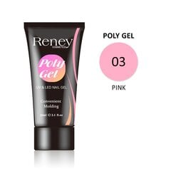 Reney Polygel Acrylgel Pink 03 3мл цена и информация | Лаки, укрепители для ногтей | pigu.lt