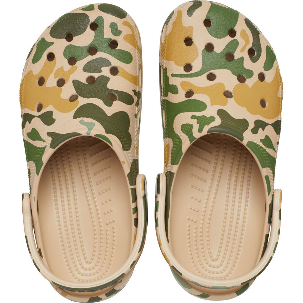 Šlepetės moterims Crocs™ Classic Printed Camo Clog 201145, rusvos kaina ir informacija | Šlepetės moterims | pigu.lt