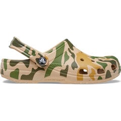 Šlepetės moterims Crocs™ Classic Printed Camo Clog 201145, rusvos kaina ir informacija | Šlepetės moterims | pigu.lt